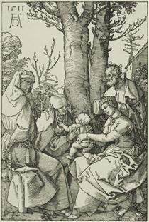 Святое семейство с Иоахимом и Анной - Альбрехт Дюрер