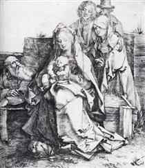 Святое семейство со Св. Иоанном, Магдалиной и Никодимом - Альбрехт Дюрер