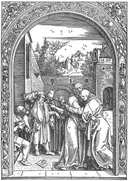 The Meeting of Joachim and Anne at the Golden Gate, 1504 - Albrecht Dürer