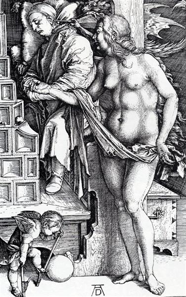 Искушение лентяя (Сон), 1498 - Альбрехт Дюрер