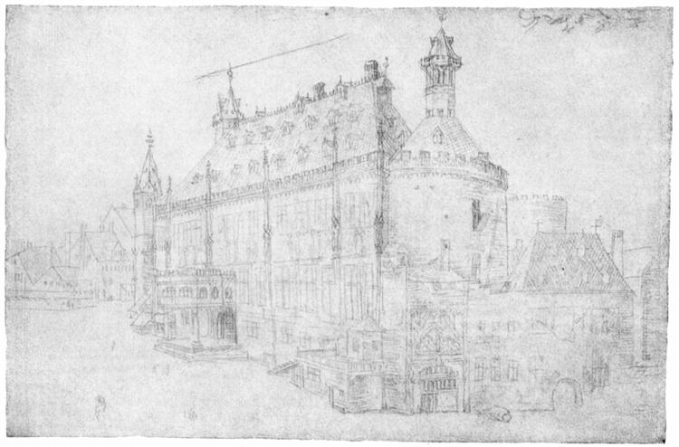 The town hall in Aachen, 1520 - Albrecht Durer