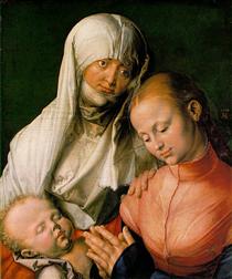 Дева Мария с младенцем и Св. Анной - Альбрехт Дюрер