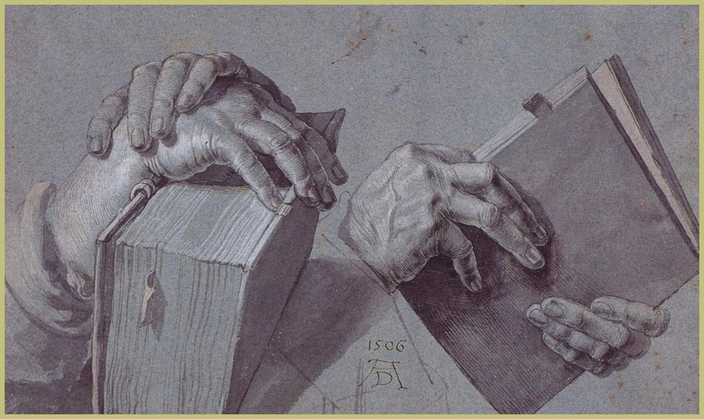 Two Hands Holding A Pair Of Books Albrecht Durer