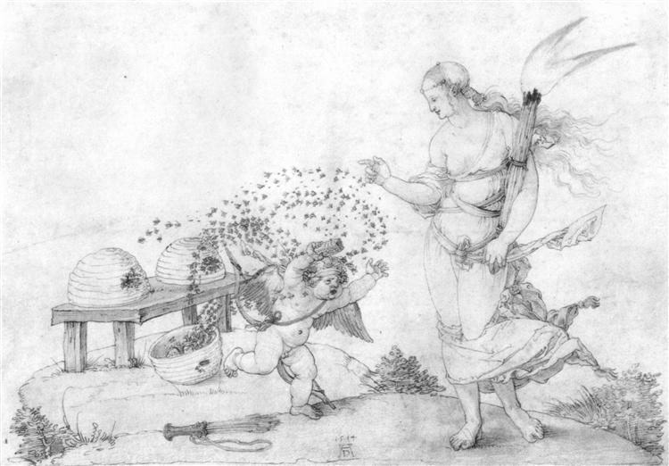 Венера и Амур, 1514 - Альбрехт Дюрер