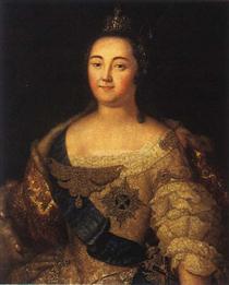Portrait of Elizabeth of Russia - Олексій Антропов