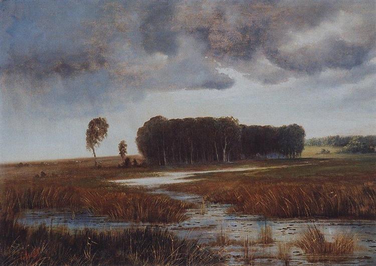 Landscape with marsh and wooded islands, c.1860 - c.1870 - Aleksey Savrasov