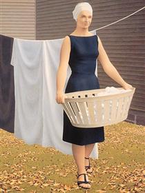 Woman at Clothesline - Alex Colville