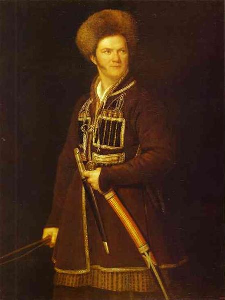 Self-portrait in a Suit of a Caucasian Warrior - Олександр Орловський