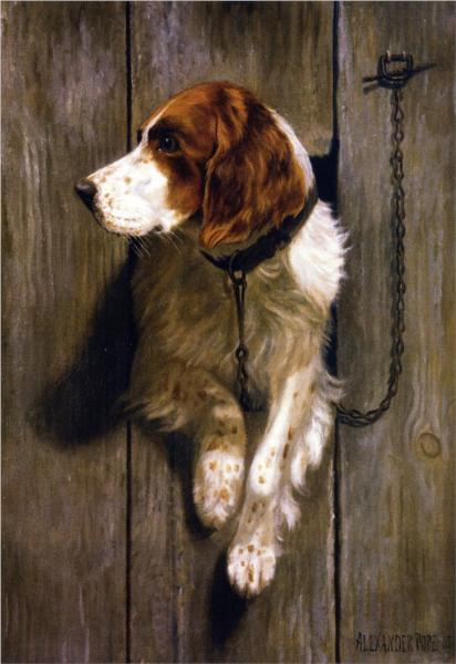 At the Kennel Door, 1905 - Александр Поуп