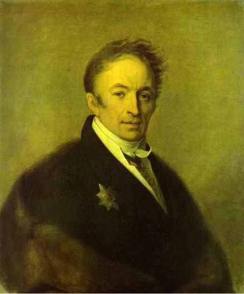 Portrait of Nikolay Karamzin, 1828 - Алексей Венецианов
