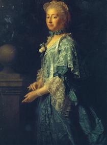 Portrait of Augusta of Saxe Gotha, Princess of Wales - Аллан Рэмзи