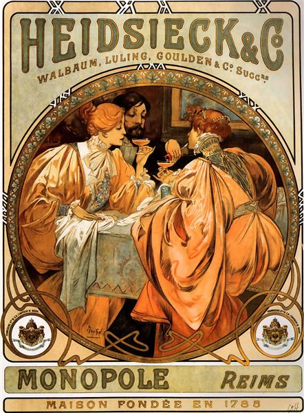 Heidsieck, 1901 - Alphonse Mucha