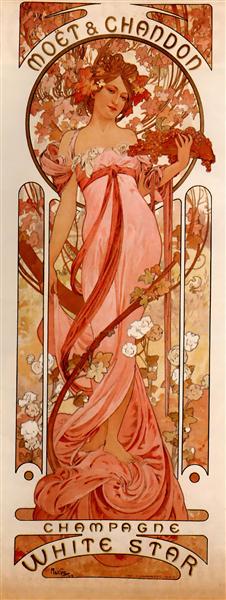 Moet and Chandon White Star, 1899 - Alfons Mucha
