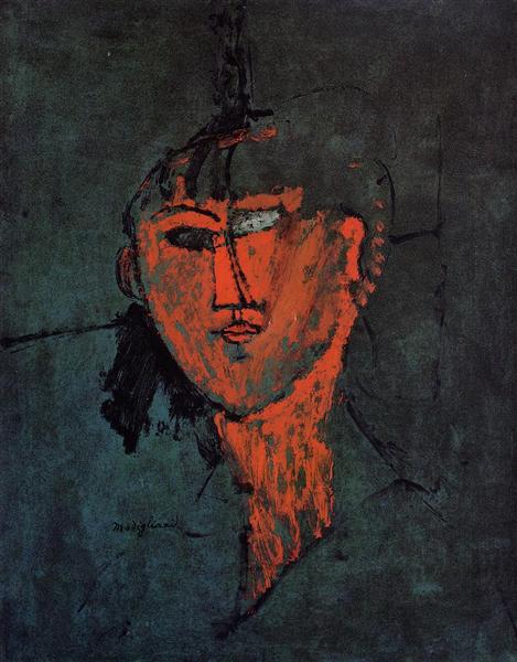 A Head, 1915 - Amedeo Modigliani