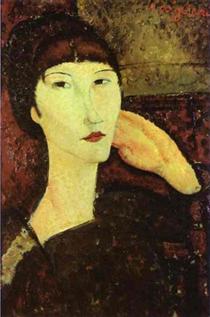 Adrienne (Woman with Bangs) - Amedeo Modigliani