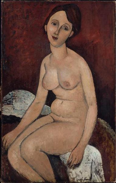 Seated nude, 1917 - Amedeo Modigliani