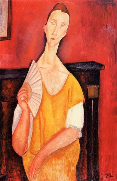 Woman with a Fan (Lunia Czechowska), 1919 - Amedeo Modigliani