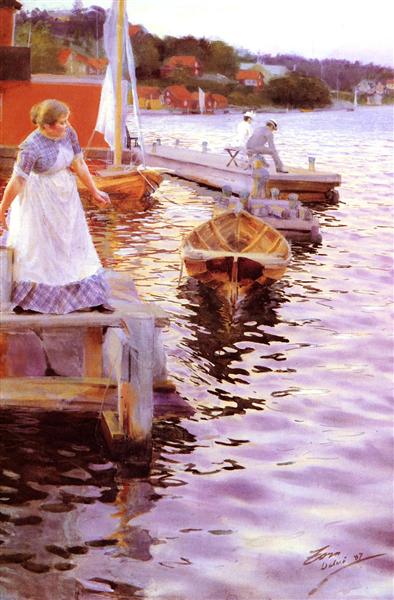 Lappings of the waves, 1887 - Anders Zorn