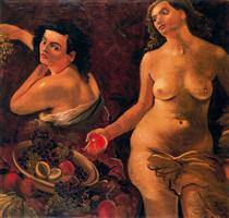 Two naked women and still life - André Derain