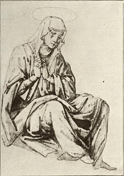 Mary seated under the Cross - 安德里亞·德爾·卡斯塔紐