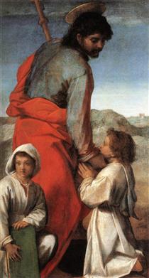Святий Яків з двома дітьми - Андреа дель Сарто