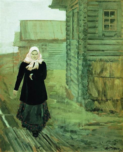 In a Village. Going to Liturgy, 1903 - Андрей Рябушкин