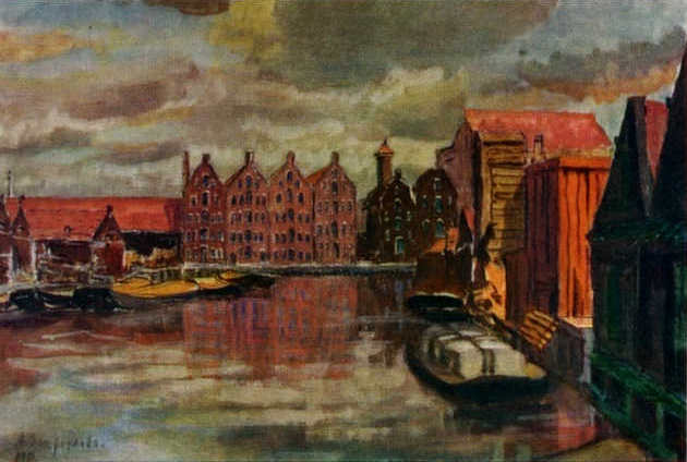The Amsterdam Port, 1913 - Anna Ostroumova-Lebedeva