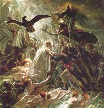 Ossian receiving the Ghosts of the French Heroes - 安·路易·吉罗代·特里奥松