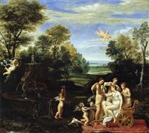 Landscape with the Toilet of Venus - Annibale Carracci