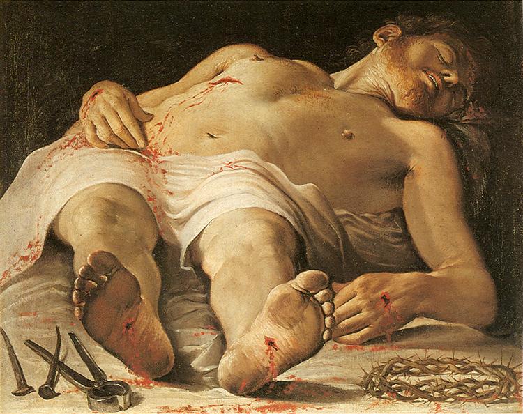 Cristo muerto, c.1583 - 1585 - Annibale Carracci