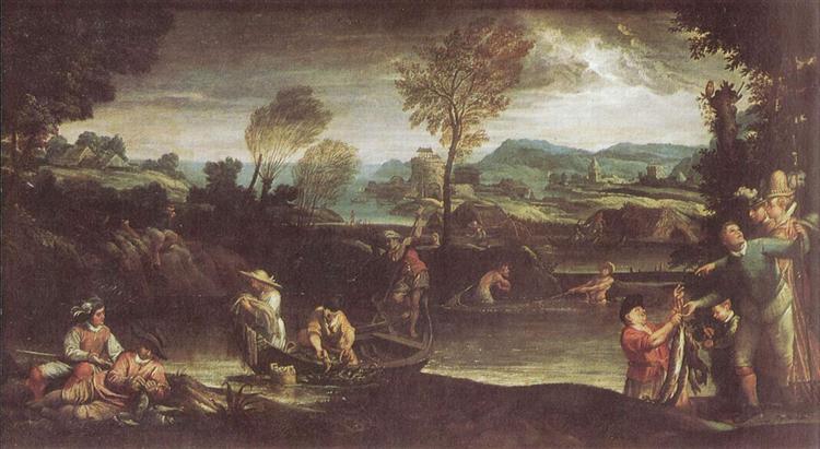 The fishing, c.1596 - Аннібале Карраччі