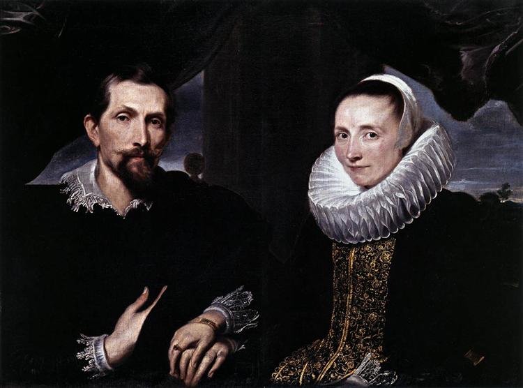 Double Portrait of the Painter Frans Snyders and his Wife, c.1621 - 范戴克