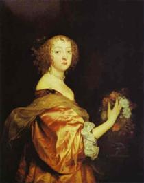 Portrait of Lady d Aubigny - Anthony van Dyck
