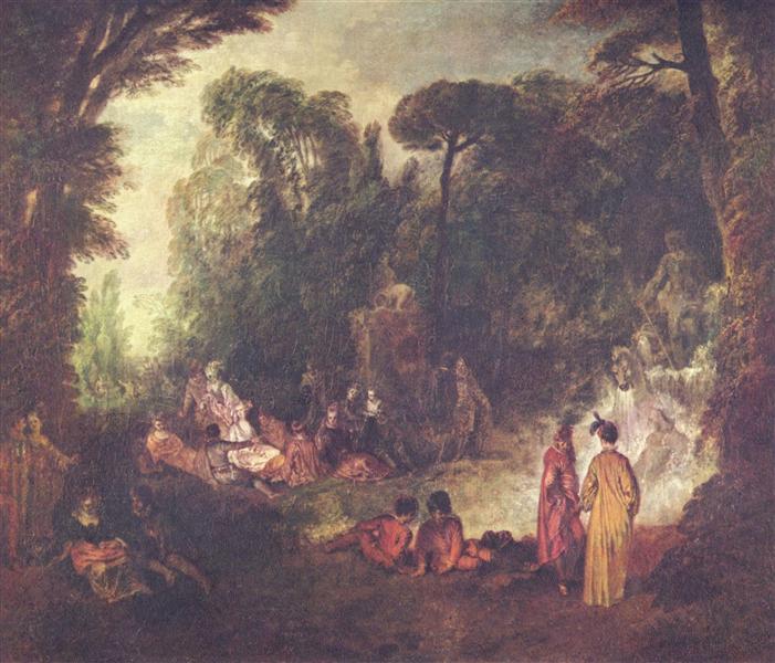 Feast in Park, c.1712 - c.1713 - Antoine Watteau