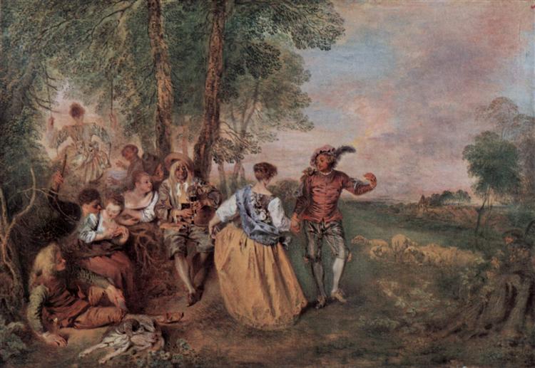 The Shepherds, c.1717 - Антуан Ватто