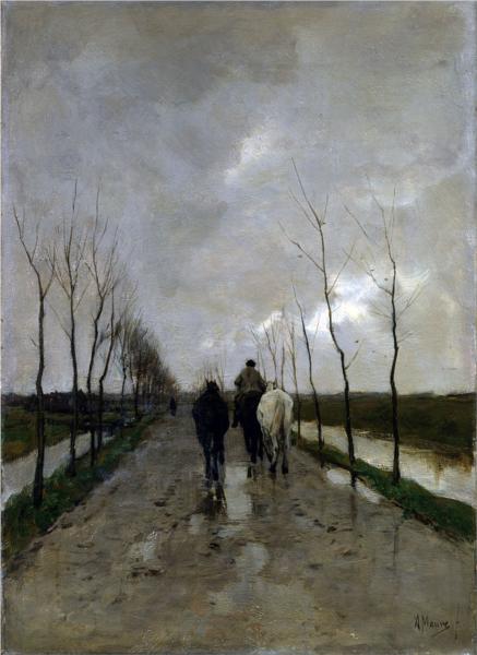 A Dutch Road, 1880 - Антон Мауве