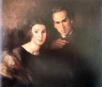 Retrato de Cláudio e Maria - António Carneiro