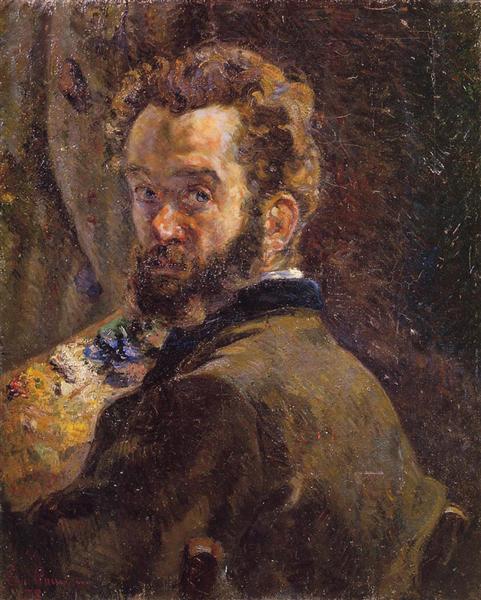 Autoportrait au chevalet, 1878 - Арман Гійомен