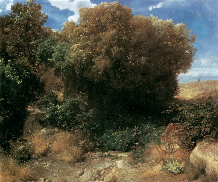 Campagna Landscape, 1858 - Арнольд Бёклин