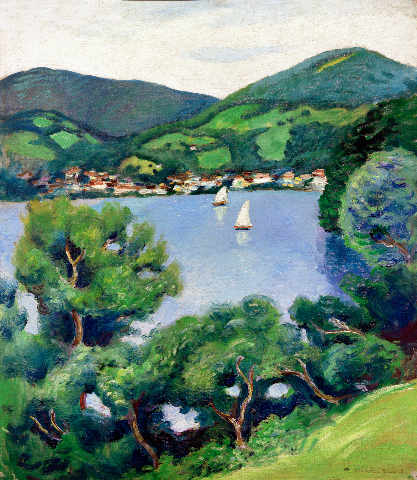 View of Tegernsee - August Macke