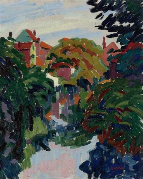House at the Water, 1905 - Auguste Herbin