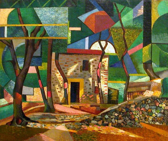 Landscape in Ceret, 1913 - Огюст Ербен