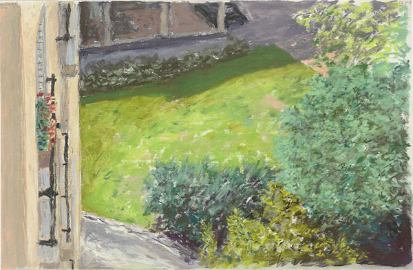 View of the Garden from the Kitchen Balcony (Square de Port-Royal), 2000 - Avigdor Arikha