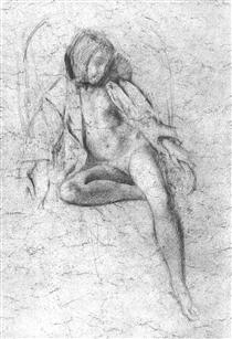 Study for the painting "Nude Resting" - Бальтюс
