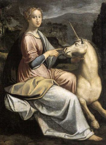 Dama com Unicórnio, 1605 - Barbara Longhi