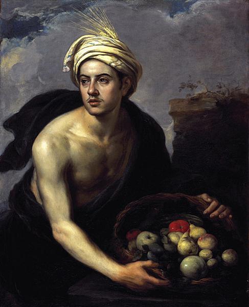 A Young Man with a Basket of Fruit, 1640 - Бартоломе Эстебан Мурильо