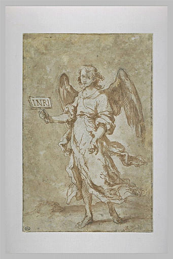 Angel holding registration, 1660 - Бартоломе Эстебан Мурильо