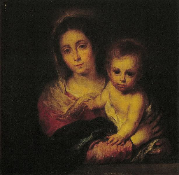 Madonna with a Napkin, c.1665 - c.1666 - Бартоломео Естебан Мурільйо
