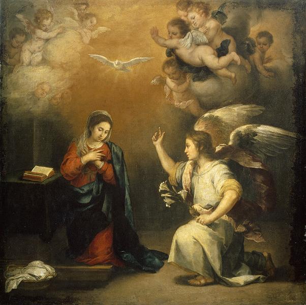 The Annunciation, 1660 - 1680 - Бартоломео Естебан Мурільйо
