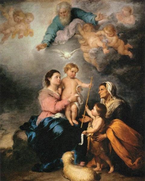The Holy Family (The Seville Virgin), 1665 - 1670 - Бартоломе Эстебан Мурильо